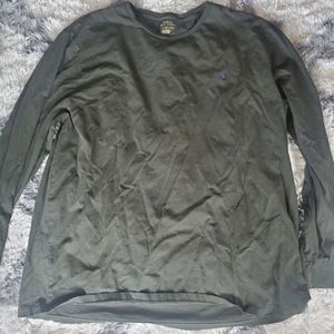 Longsleeve Army Green Polo Shirt
